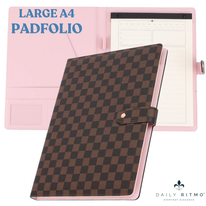 Checkered A4 Portfolio with Legal Notepad