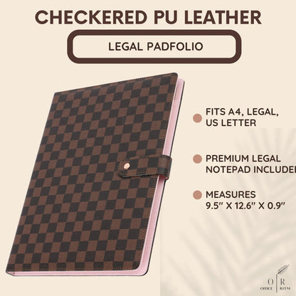 Checkered A4 Portfolio with Legal Notepad